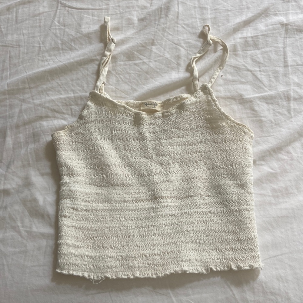 Cream Crop Top